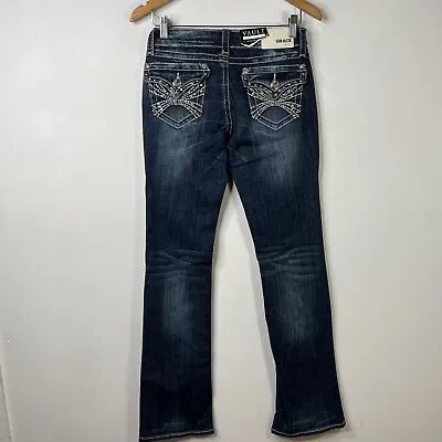 $39.99 • Buy Grace In LA Vault Denim Jeans Womens Sz 26 Blue Embellished New