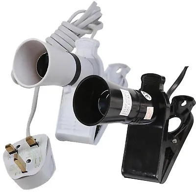 £9.99 • Buy Clip On B22 Lampholder Lamp Desk Light Clamp Spotlight Pantry Attic Utility Room