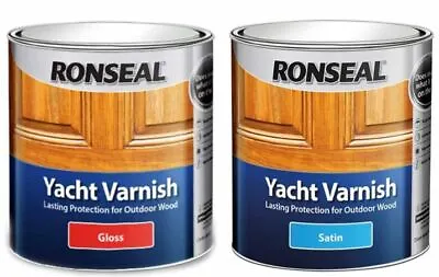 £15.90 • Buy Ronseal Yacht Varnish  Exterior Long Lasting - ALL SIZES