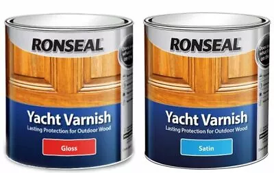 Ronseal Yacht Varnish  Exterior Long Lasting - ALL SIZES • £15.90