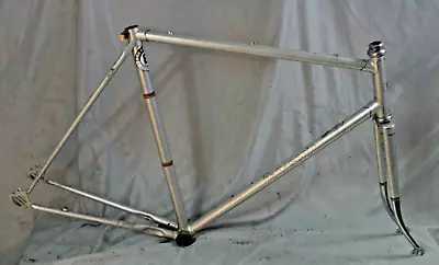 1990 Panasonic Touring Road Bike Frame 58cm Large Lugged Steel Fast USA Shipper! • $63.15