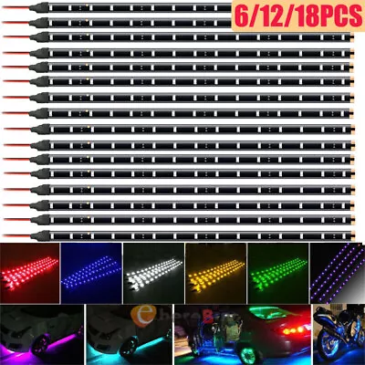 18X Waterproof 12''/15 DC 12V Motor LED Strip Underbody Light For Car Motorcycle • $8.99