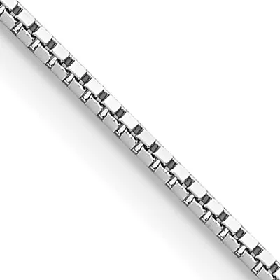 Avariah Solid 14K White Gold 0.95mm Box With Lobster Lock Chain • $347.99