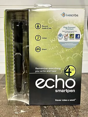 Livescribe Echo 4GB Smartpen W/Voice Recorder Untested Complete • $20