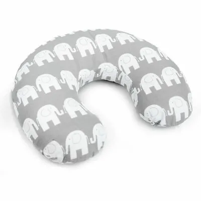 £9.99 • Buy COVER FEEDING PILLOW NURSING MATERNITY BABY BREASTFEEDING COTTON Elephants Grey