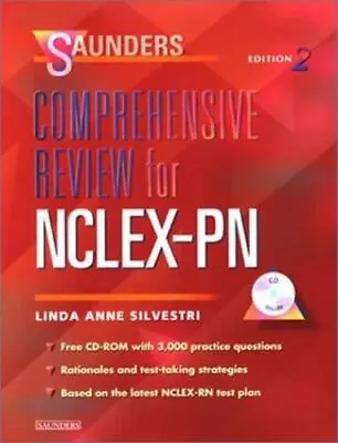 $5.71 • Buy Saunders Comprehensive Review For The Nclex-Pn(r) Examination [With CDROM]