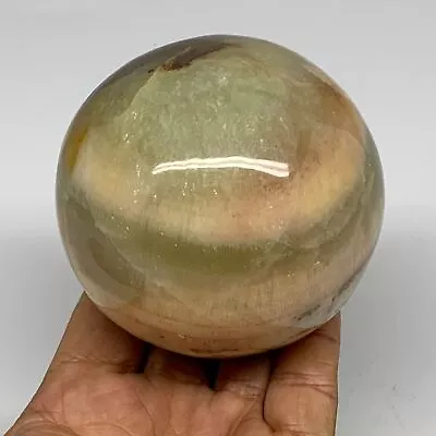 633g 3  (76mm) Large Green Onyx Sphere Ball Gemstone @Afghanistan B26082 • $38.10