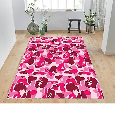 Fashion Street Rug Bape Cool Rug Pink Cool Rug Custom Rug Street Decor Decor • $249