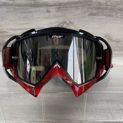 Thor Moto Goggles Moto MX ATV Dirt Bike Eyewear Red Black • $30