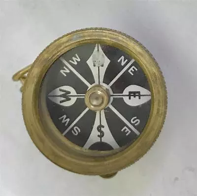 Vintage Marble Arms Mfg Brass Pin-On Compass Gladstone MI USA • $8.99