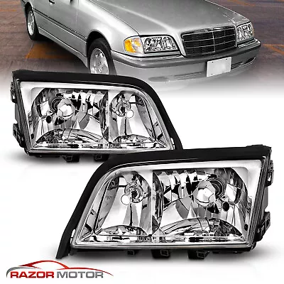 94-00 For Mercedes-Benz W202 C-Class 4DR Sedan Factory Style Chrome Headlights • $132.52