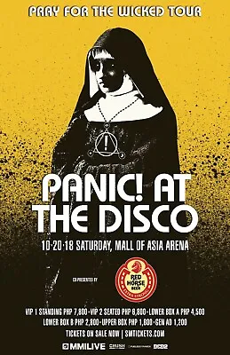 PANIC! AT THE DISCO PRAY FOR THE WICKED TOUR 2018 MANILA CONCERT POSTER-Pop Rock • $29.77