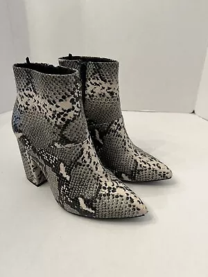 Divided By H&M Booties Faux Snake Skin Size  8 • $14