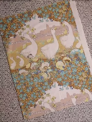 Gorgeous Vintage Sanderson 70's Fabric Pastel Coloursducks/flowers/butterflies • £20