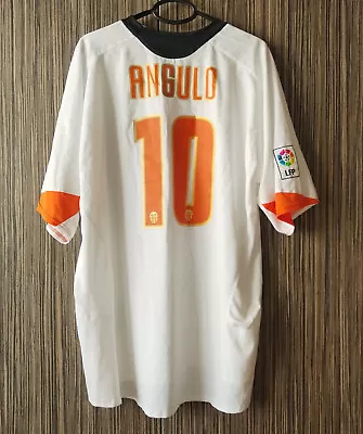 Valencia 2005-2006 Home Shirt Angulo 10 Nike Size XXL • £120