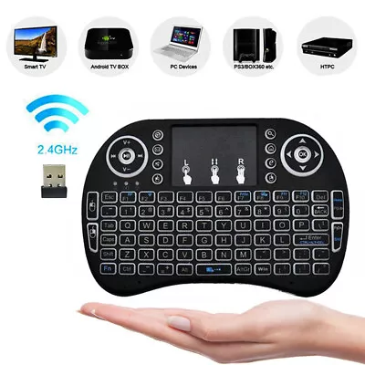 Mini Wireless Remote Keyboard For Smart TV Android Box I8 2.4GHz With Touchpad • $14.95