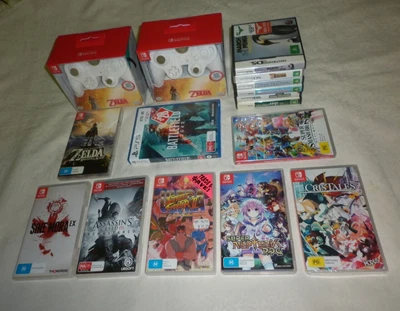 $250 • Buy 11x Nintendo Switch + DS Games PS5 Neptunia RPG Street Fighter Zelda Controllers