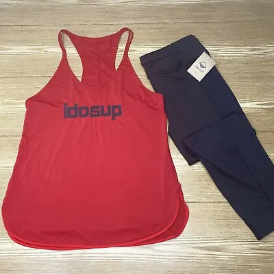 Women's Activewear SetRacerback Tank Top & Capri Leggings Gym Outfit  Size L • $6.49