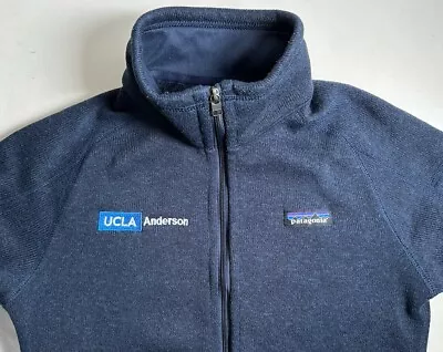 Patagonia Better Sweater Navy Full Zip Jacket Womens Sz S UCLA Anderson MBA • £57.78