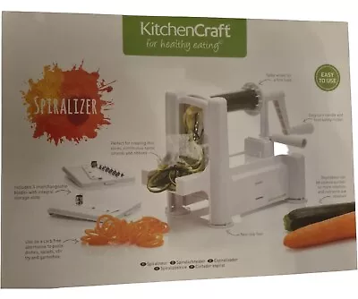 Kitchen Craft Vegetable Spiralizer Slicer 3 Blades Healthy Eating New & Boxed • £14.93