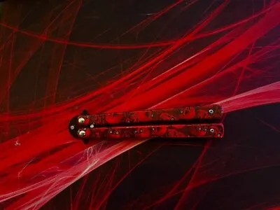 Butterfly Trainer Knife Training Comb - Metal Practice (RED SKULL) • $15