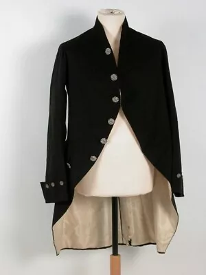 New Men's Black Wool Tail Frock Jacket • £169