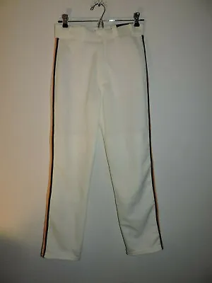 Youth Majestic MLB Baseball Pants Off WhiteBurgundyyellow Stripe Size L USA • $7.87