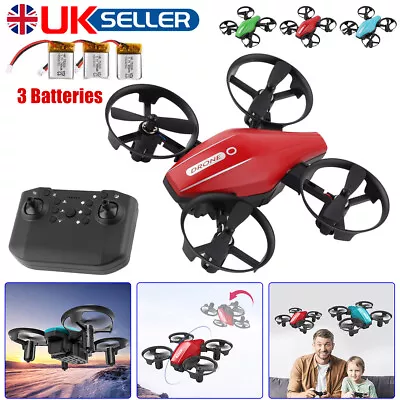 3 Batteries Mini Battle Drone RC Quadcopter LED Lights Toy Drone For Kids Gift • £21.99