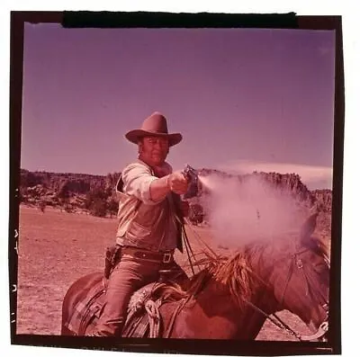 JOHN WAYNE Firing Gun Undefeated 1969 Original 2.25 X 2.25 Camera Transparency • $79.99