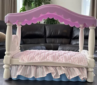 Vintage Little Tikes Bed Barbie My Size Dollhouse Doll House Canopy Bed • $48.99