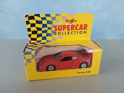 Maisto Supercar Collection Ferrari F40 Red Diecast Model Car 1:39 • £8.99