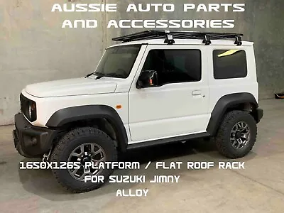 $749 • Buy Platform Flat Alloy Roof Rack 1650mm For Suzuki Jimny 2019 With Gutter Brackets