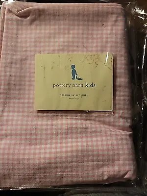 Pottery Barn Kids X Large Gingam Easter Basket Liner Pink NWT • $14.99