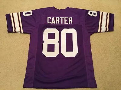 UNSIGNED CUSTOM Sewn Stitched Cris Carter Purple Jersey - M L XL 2XL • $35.99