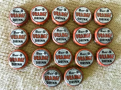 VINTAGE BAR B ORANGE DRINK COCA COLA BRAND GLASS BOTTLE CAP (Lot Of 17) • $75