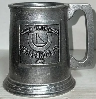 Vintage 1980 Ringer International Horseshoe Bay Beer Stein Mug Cup RWP Pewter • $25