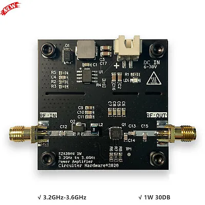 SBB5089+SZA3044 3.2GHz-3.6GHz Microwave Power Amplifier RF Power Amp 1W 30DB • $13.50