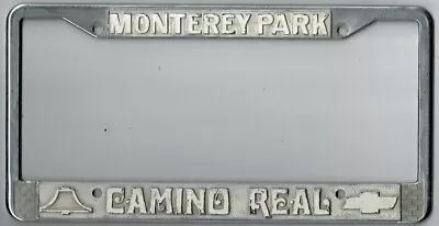 Monterey Park California  CAMINO REAL CHEVROLET   Dealer License Plate Frame  • $40