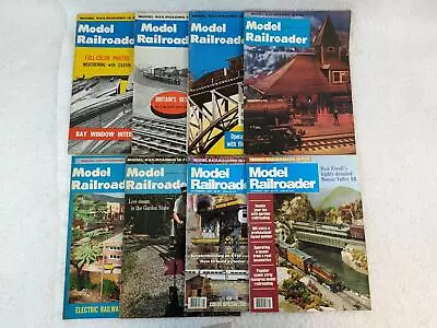 Lot Of 8 Issues Of MODEL RAILROADER Magazine 1960-1990 • $15.95