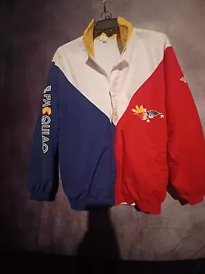 $70 • Buy RARE Manny Pacquiao   PACMAN  Team PACQUIAO Boxing Jacket SIGNED . Large
