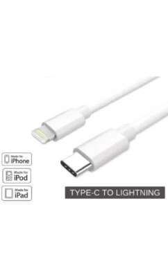 $19.99 • Buy 2m Genuine USB-C USB 3.1 To 8 Pin Cable For IPhone 13 12 11 All Models & IPad