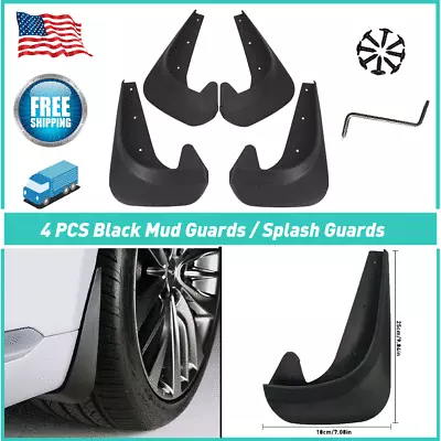 4 Universal Black Car Mud Flaps Splash Guards For Car Auto Accessories Protecter • $23.74