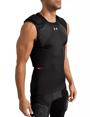Under Armour Men's 5-Pad Top Pro McDavid HEX Padded Chest Shirt # Large • $49.99