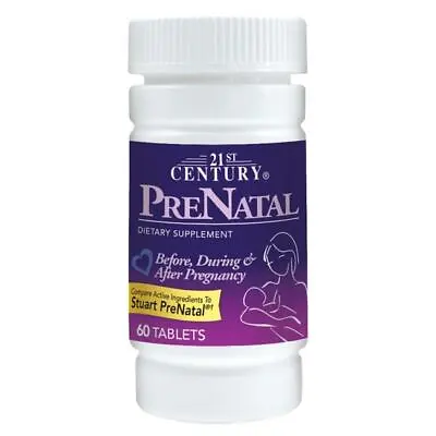 21st Century Prenatal With Folic Acid 60 Tabs • $9.03