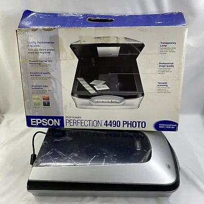Epson Perfection 4490 Photo Flatbed Scanner W/ Power & USB Cables 4800 X 9600 • $74.94
