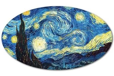 Starry Night Painting Oval Car Vinyl Sticker - SELECT SIZE • $7.99