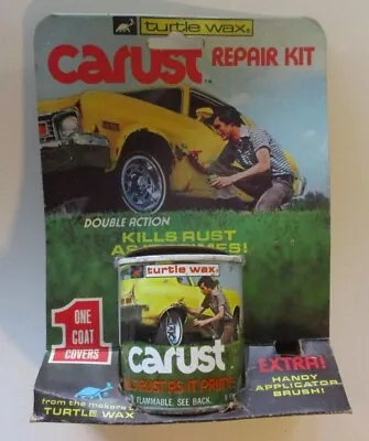 Vintage 70s Turtle Wax CARUST Repair Kit Primer W Display  Advertising Prop Can • $18