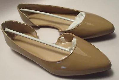New Mossimo Mohana D'Orsay Womens 5 1/2 Pointed Toe Flat Blush Patent Shoes • $14.98