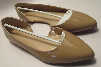 New Mossimo Mohana D'Orsay Womens 7W Pointed Toe Flat Blush Patent Dressy Shoes • $16.98