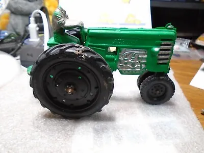 VINTAGE 50s AUBURN RUBBER Green FARM TRACTOR W/Headless DRIVER • $6